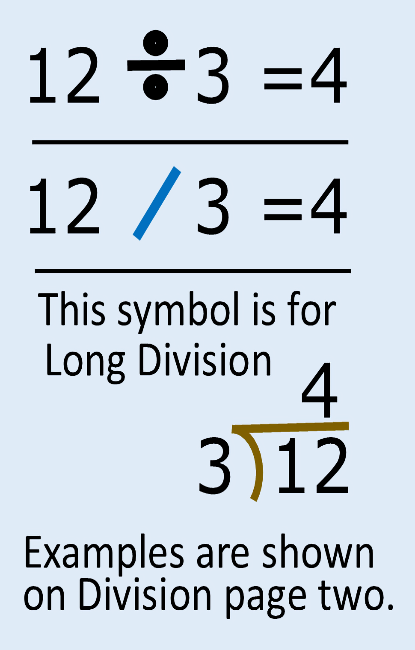RecessExpress.com Division symbols